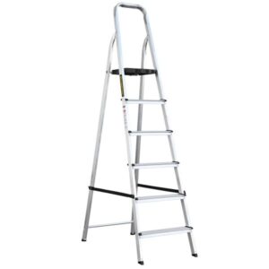 Escalera De Aluminio 6 Escalones Plegable