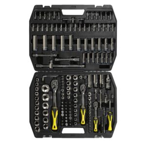 JUEGO DE BOCALLAVES 171 PIEZAS – ENCASTRE 1/4″ – 1/2″ – 3/8″ Con Maletín