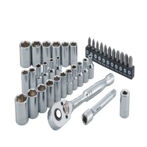 Juego de Dados 6 Puntas  Encastre 1/4" 37  Piezas  Métrico/Pulgadas