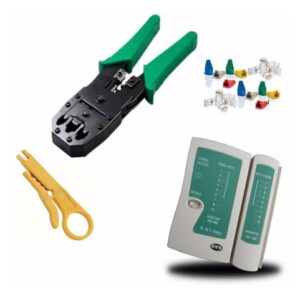 Crimpeadora Tester De Red Pela Cable Utp Ficha Rj45 Red Pc